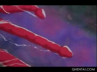 怪物 tentacles 他妈的 无尽 华而不实的 秃 的pussies 在 狂欢