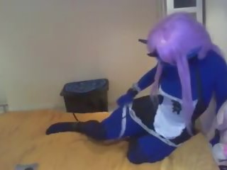 Blue Kigurumi Devil Vibrating, Free Devil Tube HD x rated film 3a